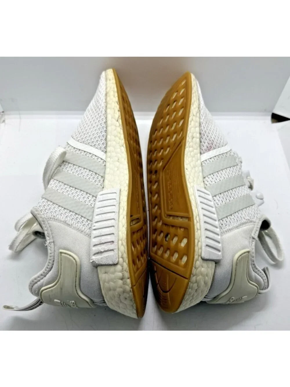 adidas NMD_R1 Cloud White D96635 Mesh Men's Low Top Athletic Sneaker Sz 10 US
